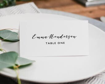 Wedding Place Cards Template, Editable Place Cards, DIY Wedding Place Cards, Editable Wedding Escort Cards, Instant Download - KPC01_204