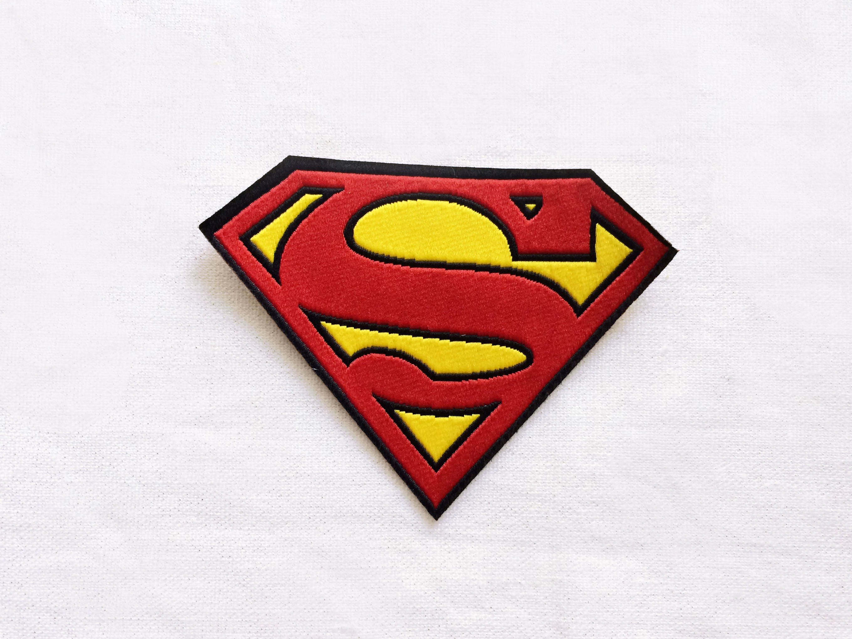 1x Superman patch Comics Super Hero S Iron On Embroidered