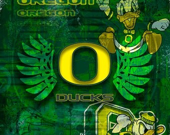 Oregon Ducks Poster, Oregon Ducks Gift, Ducks Man Cave, University of Oregon Print