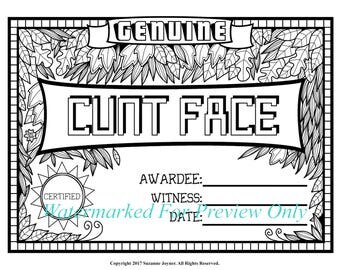 Cunt colouring | Etsy