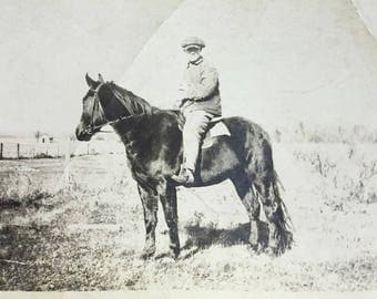 Vintage Photo Horse and Rider Photography, Paper Ephemera, Snapshot, Old Photo, Collectibles #26