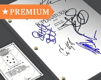 Supernatural - Pilot Episode TV Script Screenplay Signed Autograph Reprint - Jensen Ackles, Jared Padalecki, Samantha Smith