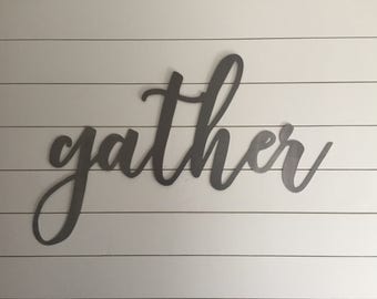 Large gather sign | Etsy