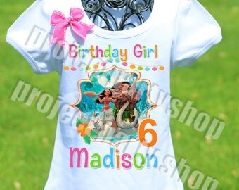 Hawaiian Moana Birthday Shirt