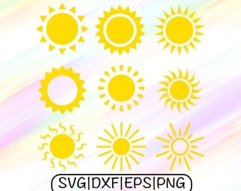 Sun SVG File, Sun Clipart, Sun Cut File, Sun Cricut, Sun Cameo, Sun Dxf, Sun Png, Sun Cutting File, Sun Silhouette, Sun Vector, Sun Clip Art
