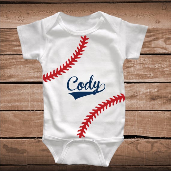 Baseball Baby Clothes Tee Tees T-shirts Baby Personalized