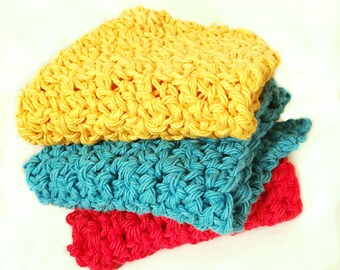 Handmade Cotton Crochet Washcloths