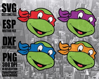 teenage mutant ninja turtle Digital Download Clipart SVG Vector file PNG 300dpi