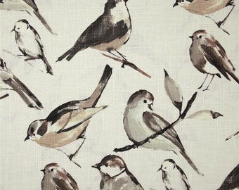 Birdwatcher curtains bird curtains charcoal curtains curtain panels 26 wide curtain panels window curtains