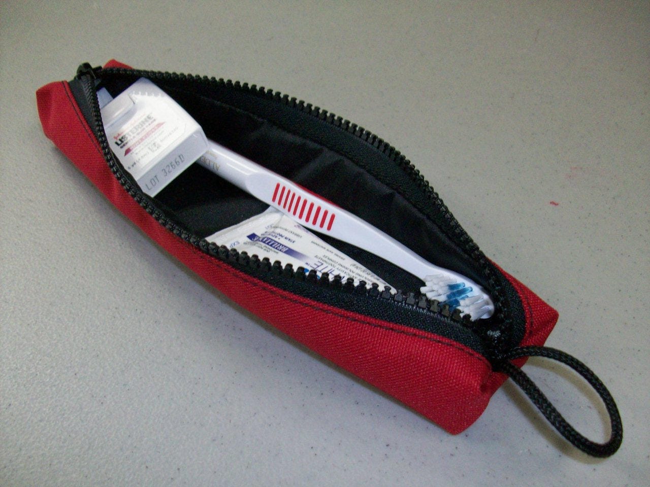 toothbrush travel case zipper