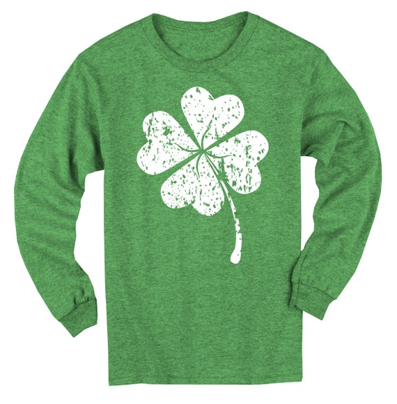 Lucky Four Leaf Clover Long Sleeve Kids T-shirt