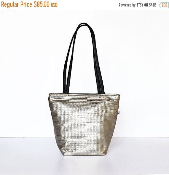 silver top handle bag