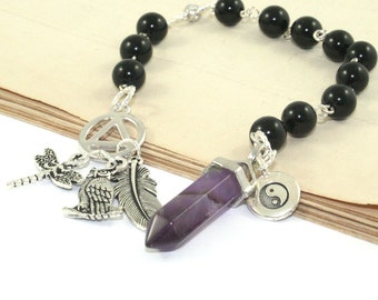 Sobriety Prayer & Meditation Beads, Mindfulness Beads for Recovery Fellowships