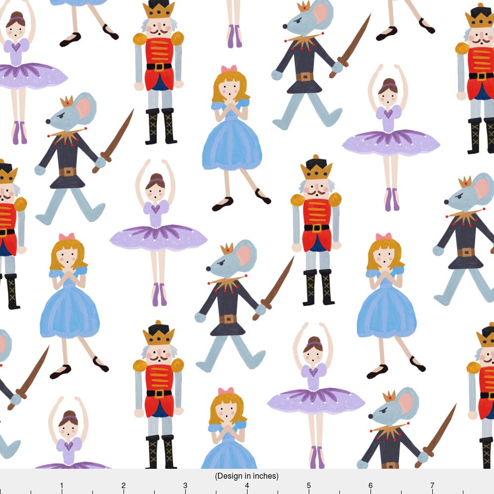 Nutcracker Fabric By The Yard Nutcracker Ballet Medium By