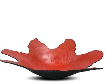 The Orange Meteorite - Elm Wood Bowl - Home Decor - Mothers Day Sale