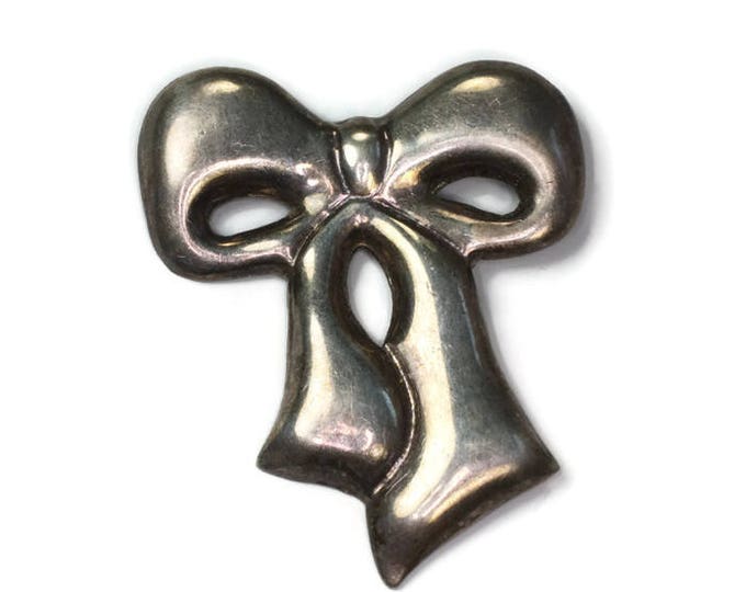 Taxco Sterling Bow Brooch Pin TC-89 Mexico Vintage