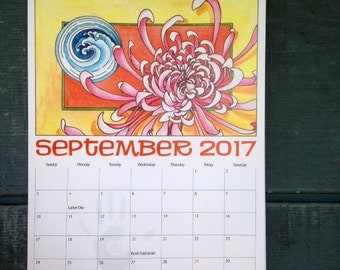 SALE! 2017 wall calendar - paintings by Christi Sobel