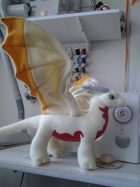 silver dragon plush