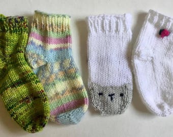 Baby socks knitting pattern DK