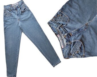 Vintage 80s ZENA Jeans Vintage Denim High Waisted Jeans Vintage Jeans Relaxed Fit Taper Leg Jeans Womens High Waist Mom Jeans 28 X 31