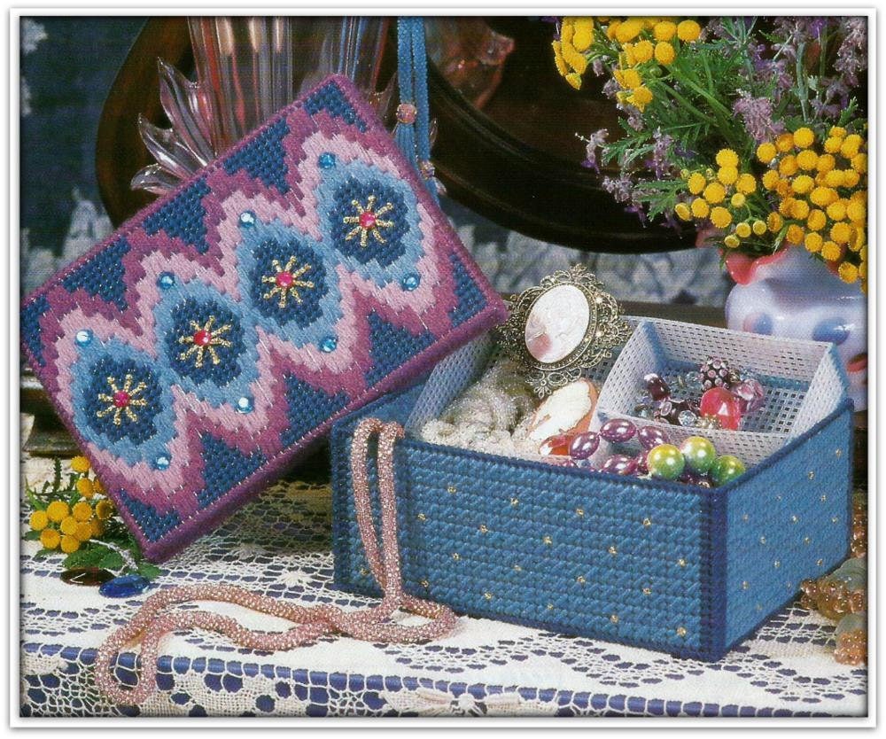 Jewelry Box Pattern Plastic Canvas Divided Insert For