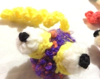 3-pack Quirky Crocheted Critter Catnip Cat Toys