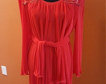 Wonderful Vintage Red Dress by Virginie, Paris