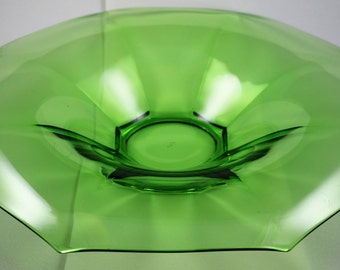 Heisey, Octagon, Moongleam 12 Inch Low Rolled Edge Console Bowl