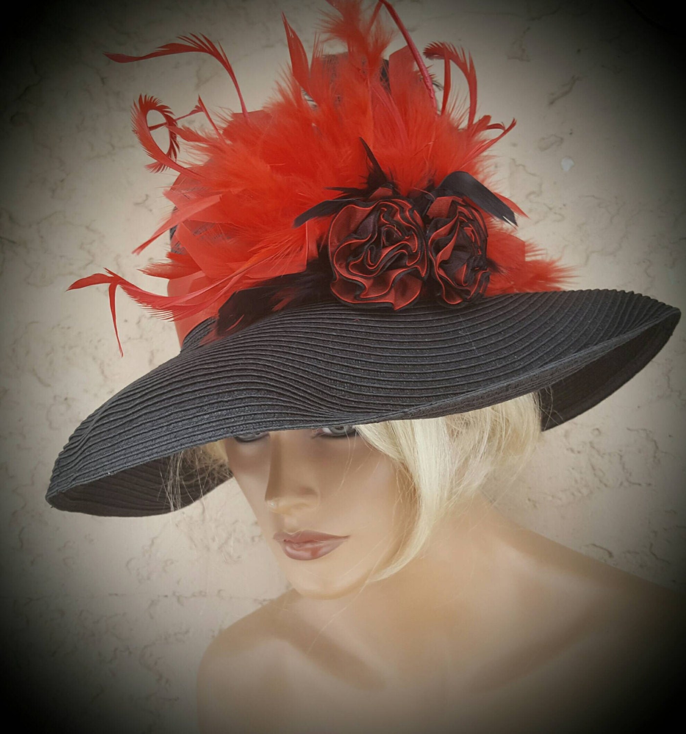 ladies red occasion hats