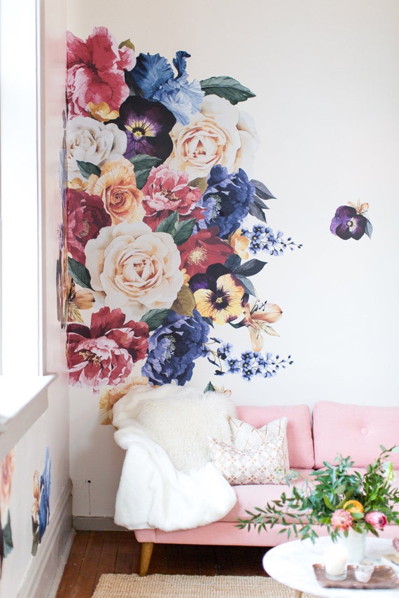 Vinyl Wall Sticker Decals Vintage Floral