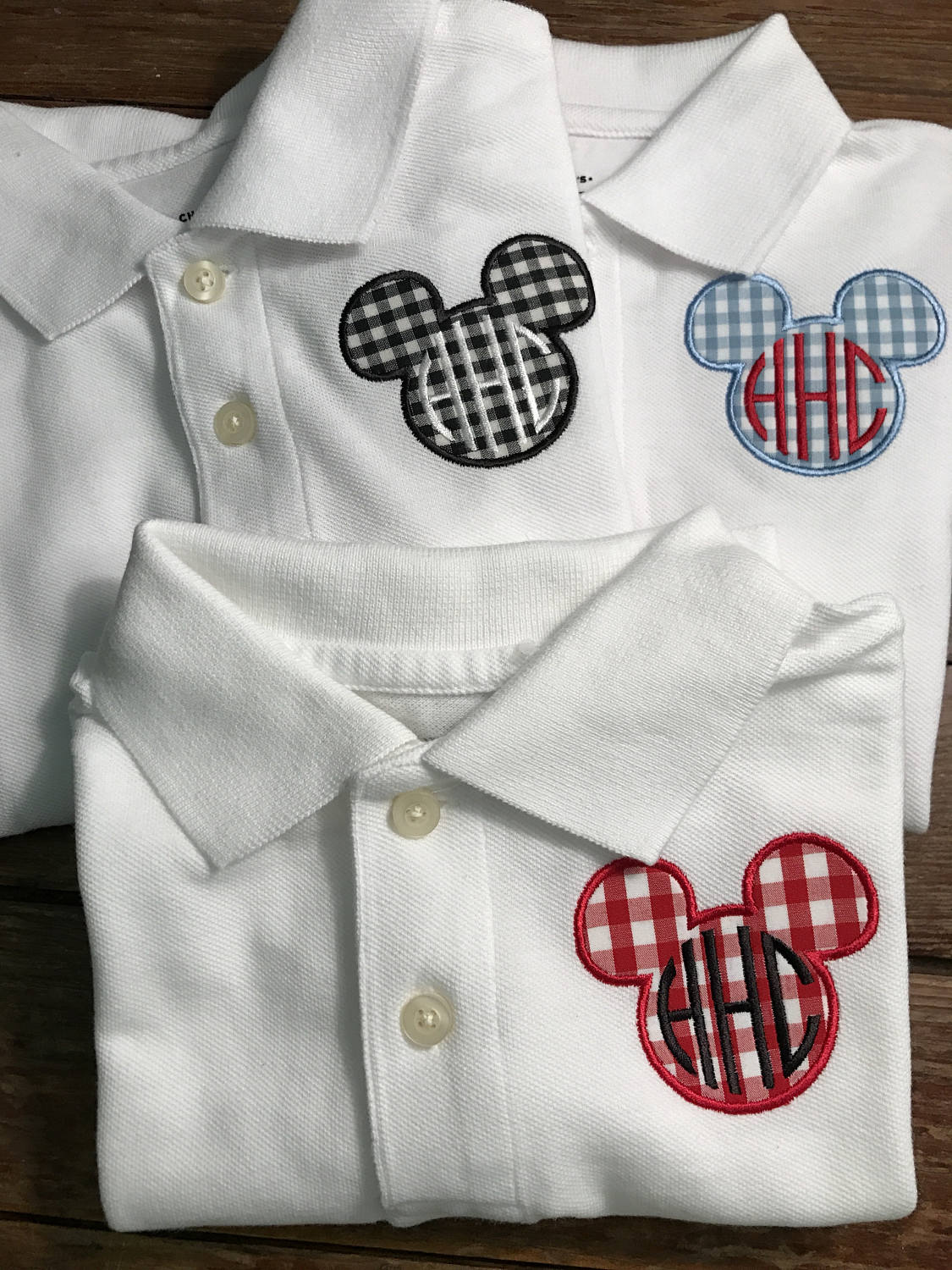 Disney Polo Shirt / Mickey Mouse Appliqued Polo Shirt