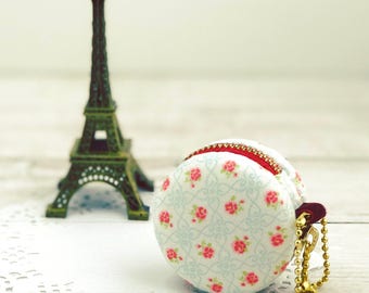 5 cm Macaron Coin Purse, Fabric Coin Purse ,Coin Pouch , Macaroon Purse, Jewellery case, coin pouch key chain