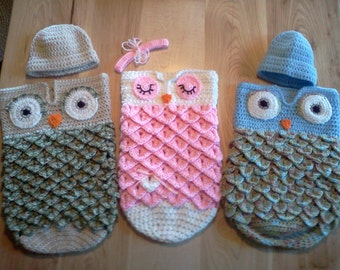 Hand Crocheted Owl Fingerless Gloves Winter by CountryCrochetGirl