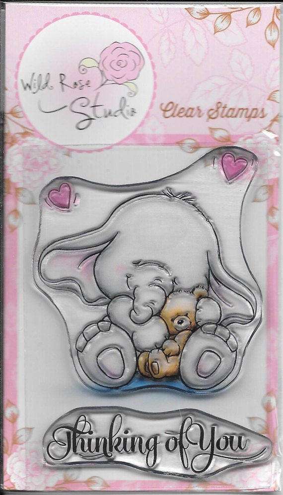 Wild Rose Studio Clear Stamp NEW Bella with Teddy