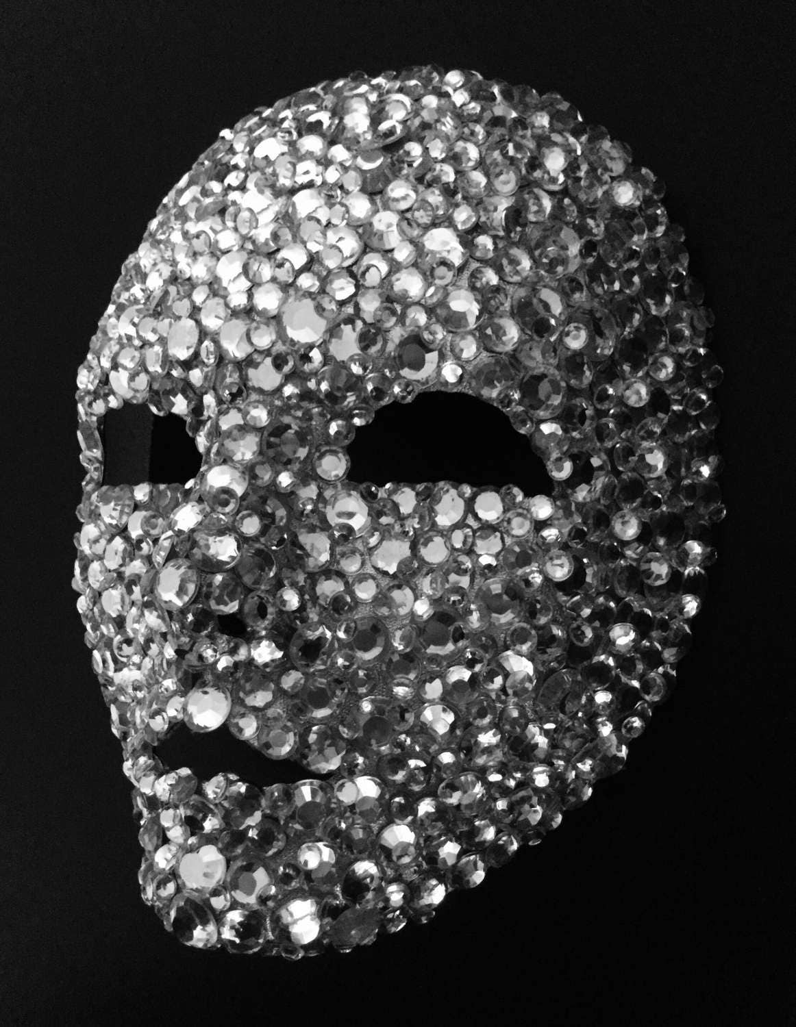 Jewelled Crystal SMALL Full Face Venetian Mask