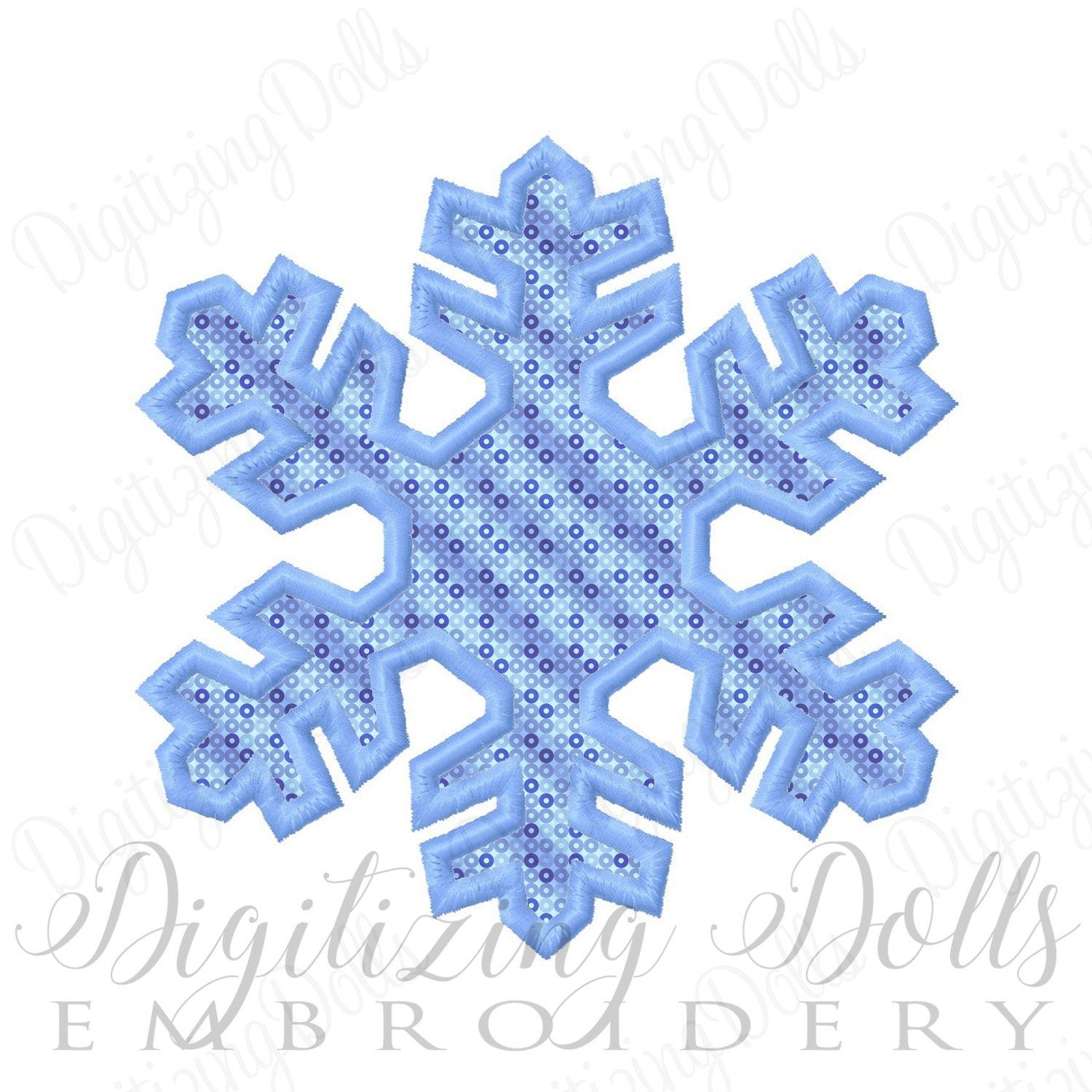Snowflake Applique Machine Embroidery Design 3x3 4x4 5x5 6x6