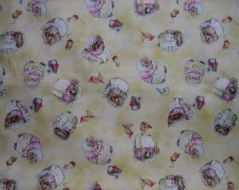Mrs Tiggy Winkle Beatrix Potter fabric BTY ( Quilting Treasures )