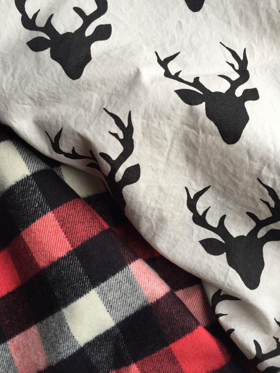 Deer Baby Blanket Boy Minky Blanket Stag Baby Blanket