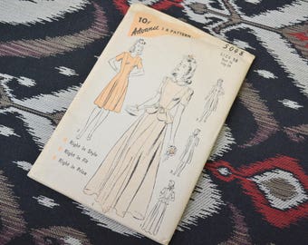 1940s Advance Dress Pattern, #5048, Size 18 (36 Bust, 39 Hip, 30 Waist)