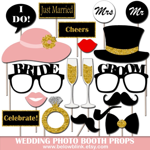 Printable Wedding Photo Booth Props Wedding Photo Props