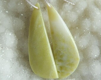Serpentine Gemstone Earring Bead,35x11x4mm,5g