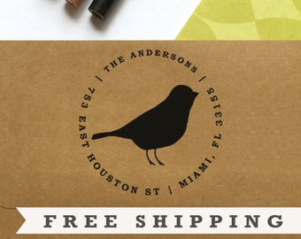 Return Address Stamp, Custom Stamp, Personalized Stamp, Self Inking Stamp, Rubber Stamp, Save the Date Stamp - No. 04