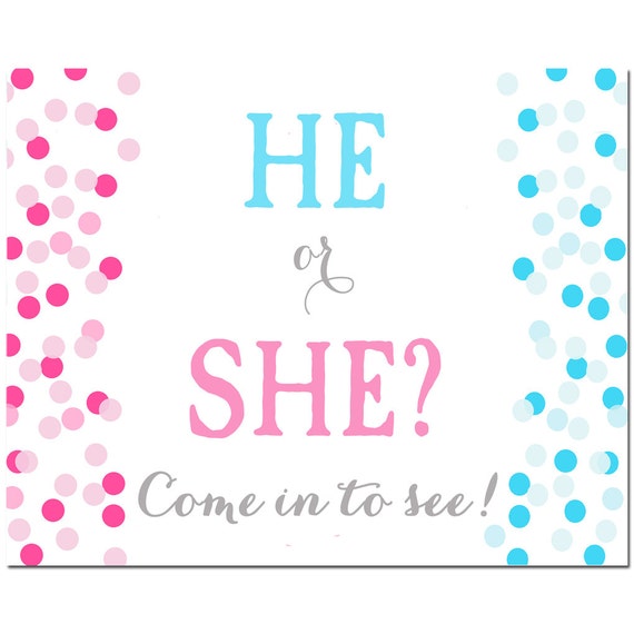 Gender Reveal Welcome Sign Printable - Instant Download - Gender Reveal ...