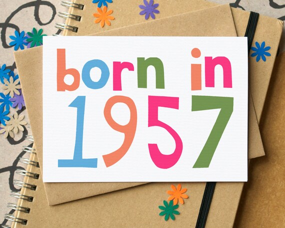 60. Geburtstagskarte geb. 1957 Karte 60. Geburtstag