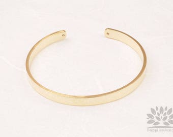 A354-G// Gold Plated Simple Bangle Bracelet, 1pc