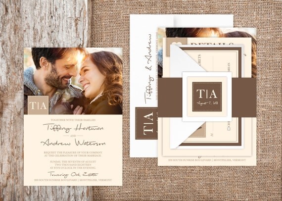 SAMPLE Wedding Invitation Suite - Loving Warmth Wedding Invite SAMPLE - Personalized Wedding Invitations - Full Wedding Suites Il_570xn