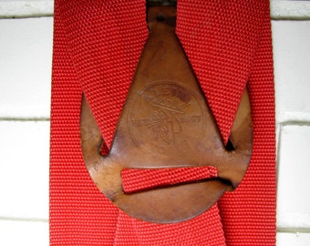 Vtg Klein tools wide red suspenders