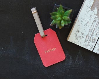 Personalized Leather Luggage Tag, Customized Baggage tag, Real Leather Luggage Tag, Travel Tag, Baggage Tag