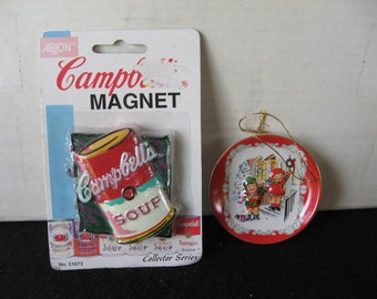 Campbell's soup Christmas tree ornament and magnet
