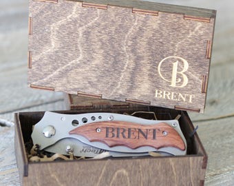 Custom Groomsmen Knife Groomsmen Gift Folding Knife Personalized Knife Box Pocket Knives Best Man Knife - ANY QTY
